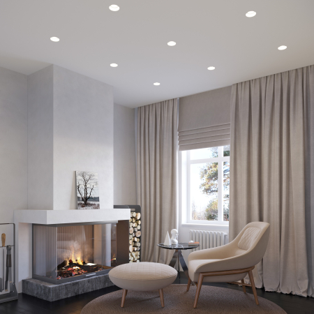 IZAR 80 FLAT Встраиваемый потолочный гипсовый светильник