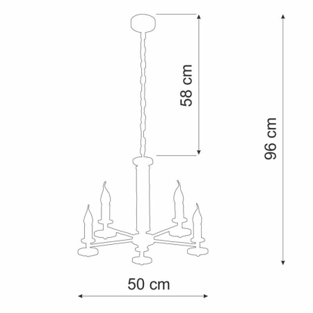 Люстра 5xE14 макс. 40Вт Vitaluce V4766-7/5