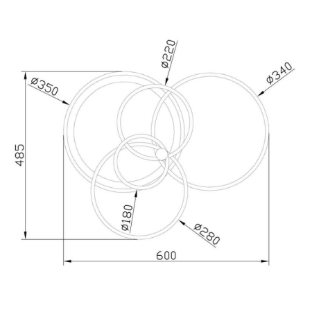 Накладная люстра Escada 10213/4LED BL White