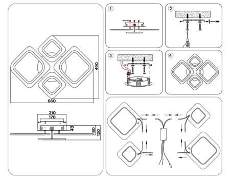 Накладная люстра Ambrella Light FA4382