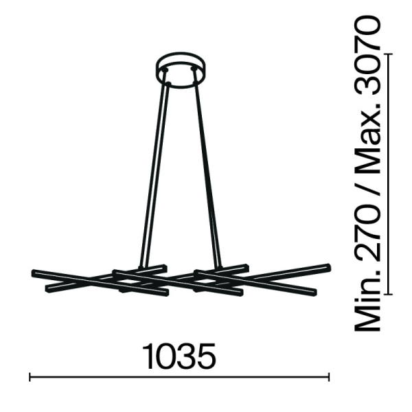 Подвесная люстра Maytoni MOD244PL-L50BK