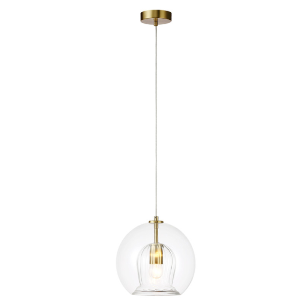 Подвесной светильник Crystal Lux LUISA SP1 BRASS/TRANSPARENT