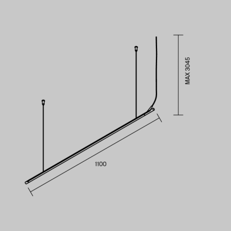 Шинопровод Maytoni Technical TRX233-HL-1B