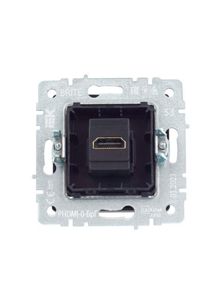 Розетка СП BRITE HDMI РHDMI-0-БрГ механизм графит IEK BR-H10-K53