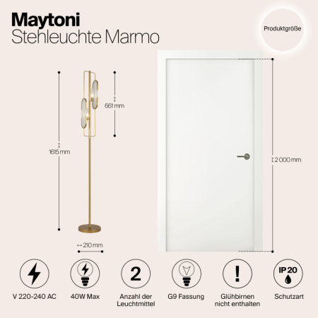 Торшер Maytoni MOD099FL-02G