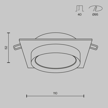 Встраиваемый светильник Maytoni Technical DL086-GX53-SQ-BW