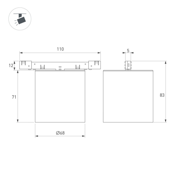 Светильник на шине Arlight 051757