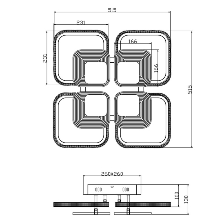 Накладная люстра Escada 10255/8LED