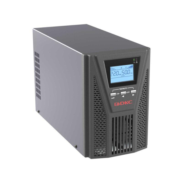 Источник бесперебойного питания онлайн для Small Tower 1000В.А/900Вт 1/1 2хSchuko EPO USB RS-232 RJ45 без АКБ 7А.ч DKC SMALLT1A0PS