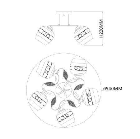 Накладная люстра Escada 1110/5PL