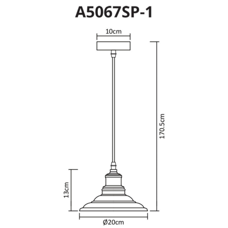Подвесной светильник ARTE Lamp A5067SP-1WH