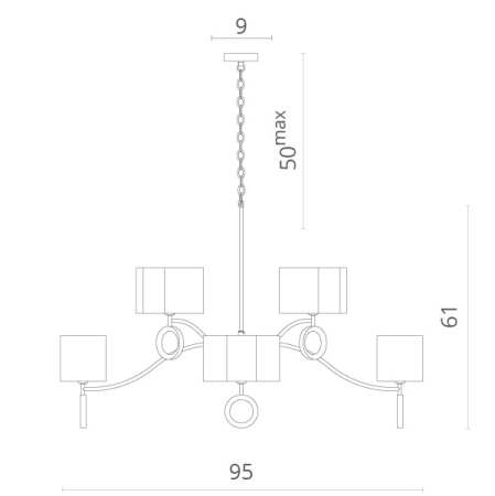 Подвесная люстра Divinare 4069/02 LM-8