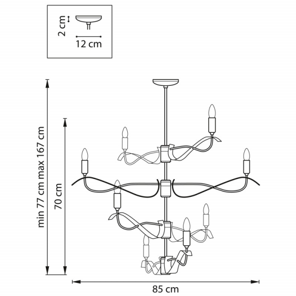 Люстра на штанге Lightstar 733283