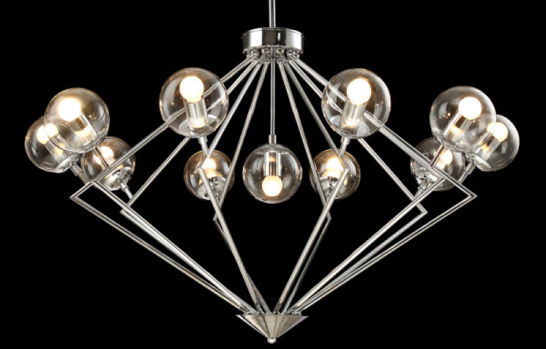 Подвесная люстра Crystal Lux FABRICIO SP11 CHROME/TRANSPARENTE