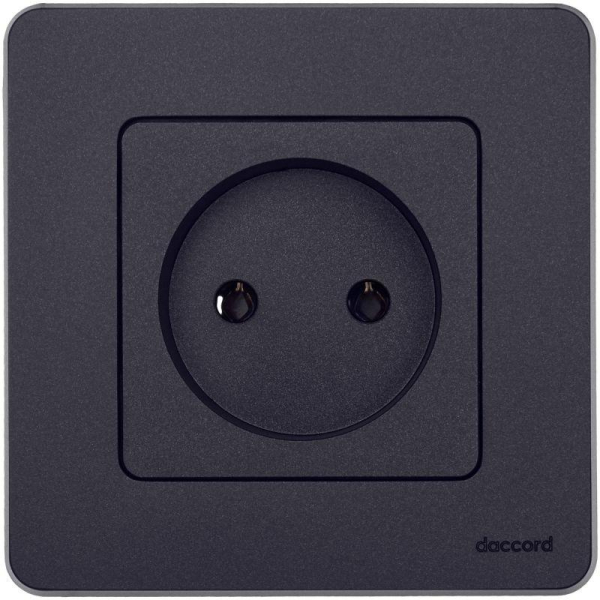 Розетка 1-м СП Inspiria 16А IP20 250В 2P механизм антрацит IEK 673713