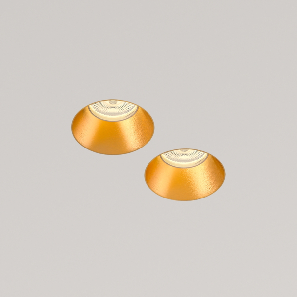 QUASAR 80 DUO BRASS Встраиваемый потолочный гипсовый светильник