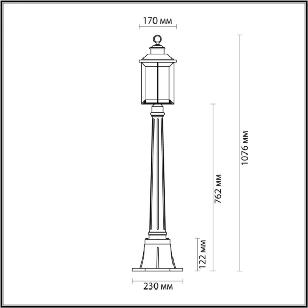 Садово-парковый светильник Odeon Light 4961/1F