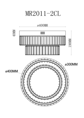 Накладная люстра MyFar MR2011-2CL