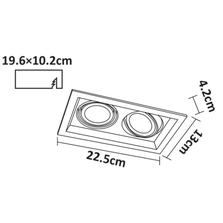 Встраиваемый светильник ARTE Lamp A6661PL-2WH