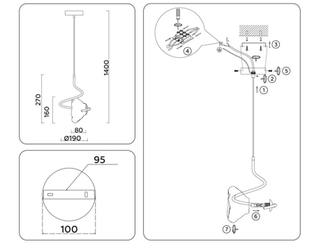 Подвесной светильник Ambrella Light LH15001