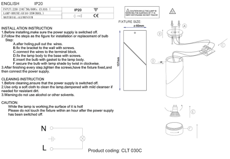 Crystal Lux Светильник потолочный Crystal Lux CLT 030C BR