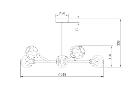 Люстра на штанге Freya FR5114PL-06BZ