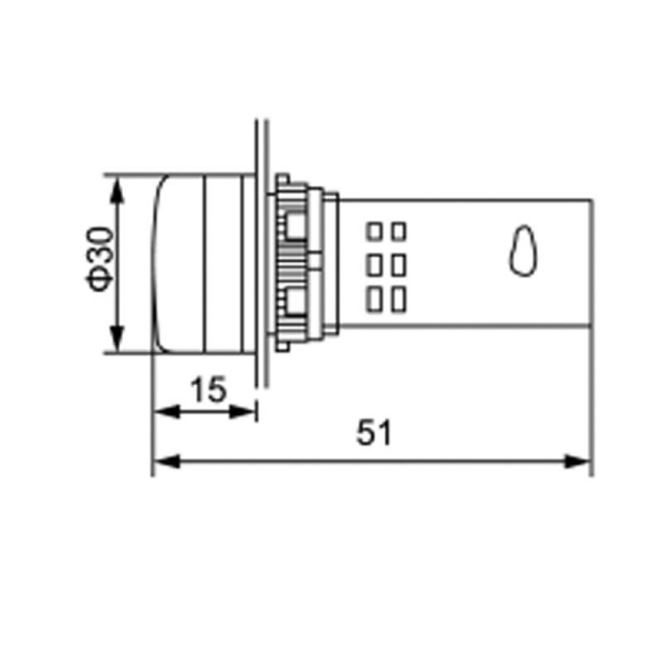 Индикатор значения напряжения желт. VD22 70-500В Rexant 36-5002