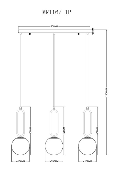 Подвесной светильник MyFar MR1168-3P