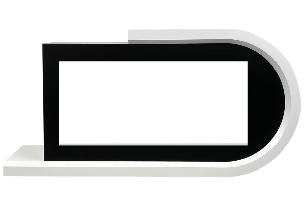 Royal Flame Каминокомплект Basel R - Белый с черным с очагом Vision 42 LOG LED