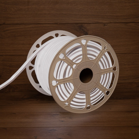 Гибкий неон 16х16мм форма D 144 LED/м БЕЛЫЙ 230В бухта 50м (c комплектом подключения) NEON-NIGHT