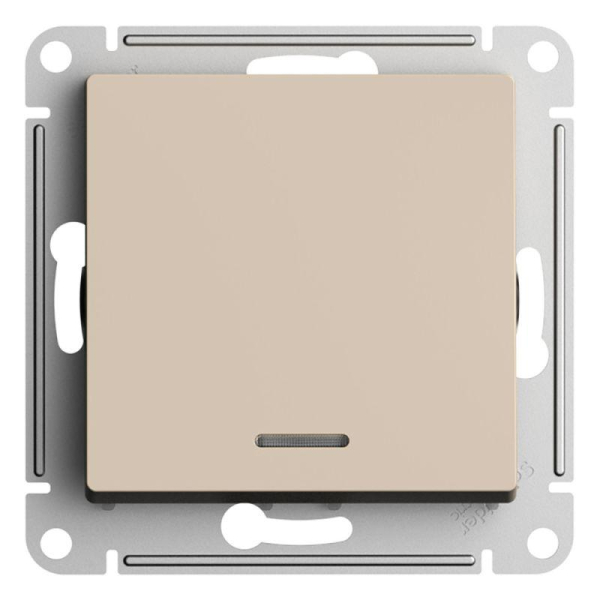 Переключатель 1-кл. AtlasDesign (сх. 6а) 10AX с подсветкой механизм песочн. SE ATN001263