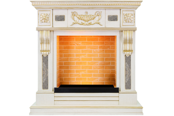 Dimplex Каминокомплект Corsica - Белый шоколад с очагом Cassette 600 LNH-INT (с дровами)