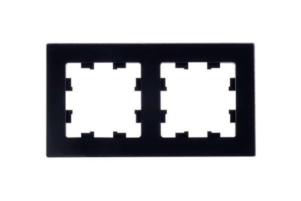 Рамка 2-м AtlasDesign Nature натур. стекло черн. SE ATN361002