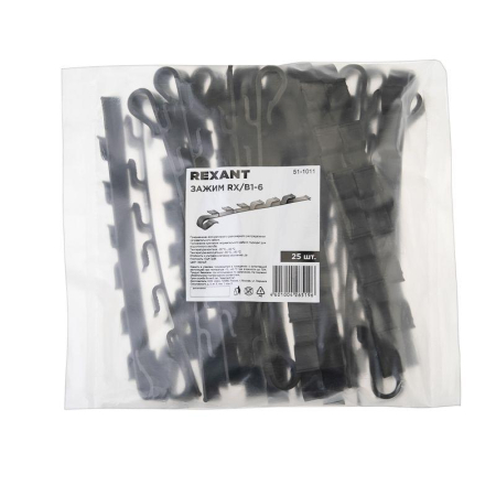 Зажим RX/В1-6, 25 шт. (крепление: карниз скатной кровли, ендова) REXANT