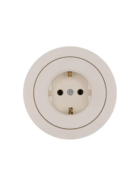 Розетка 1-м OSEN IP20 16А с заземл. ПБТ механизм сл. кость LEZARD 743-9088-122B