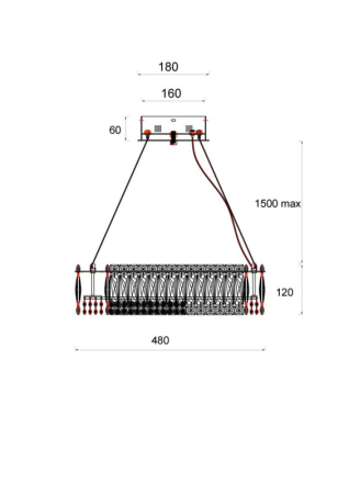 Подвесная люстра Fluorite FL1054-5P