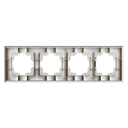 Рамка 4-м Афина стеклянная серебр. UNIVersal 2269