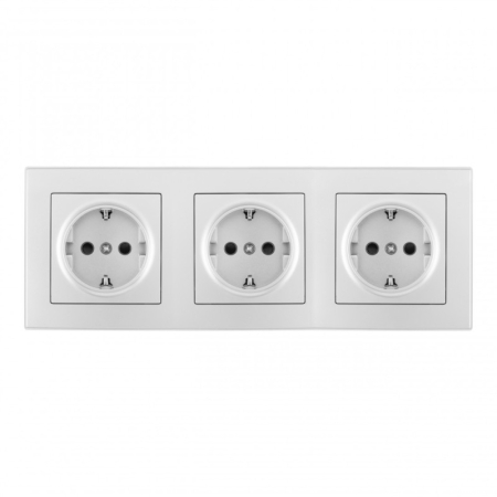 Розетка Arte Milano SET06-3-40-1x3 silver