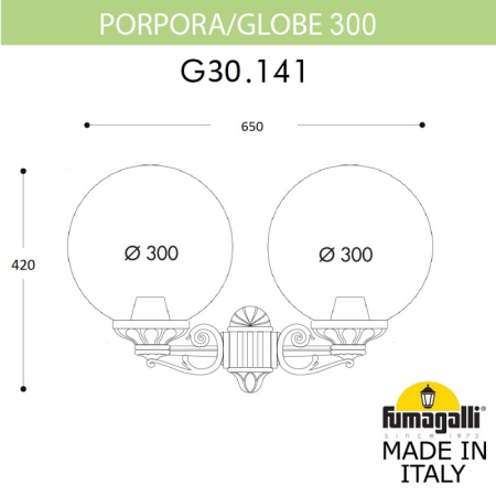 Светильник настенный Fumagalli G30.141.000.AXF1R