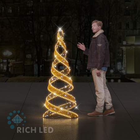 Спиральная елка, 165*65 см, 24В