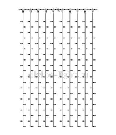 Светодиодный занавес Laitcom PCL601-10-2W