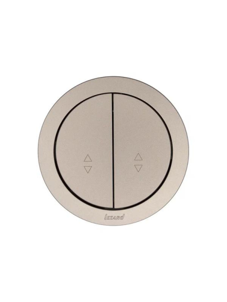 Выключатель проходной 2-кл. СП OSEN 10А IP20 механизм титан LEZARD 743-3788-106