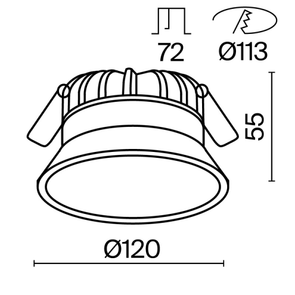 Влагозащищенный светильник Maytoni Technical DL055-12W3-4-6K-W