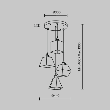 Подвесной светильник MODELUX MS.155.480 BS