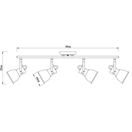 Спот ARTE Lamp A1677PL-4GY