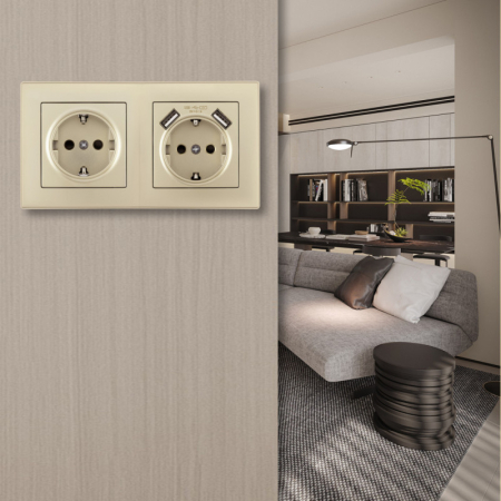 Розетка Arte Milano SET06-2-47-1-40-1 shampan