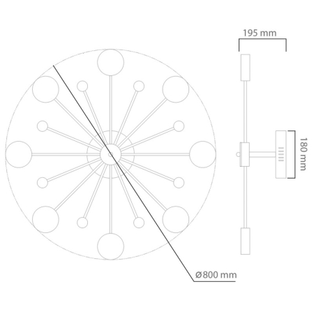 Люстра на штанге DeMarkt 632016808