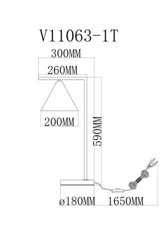 Настольная лампа Moderli V11596-1T