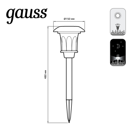 Грунтовый светильник Gauss GS002