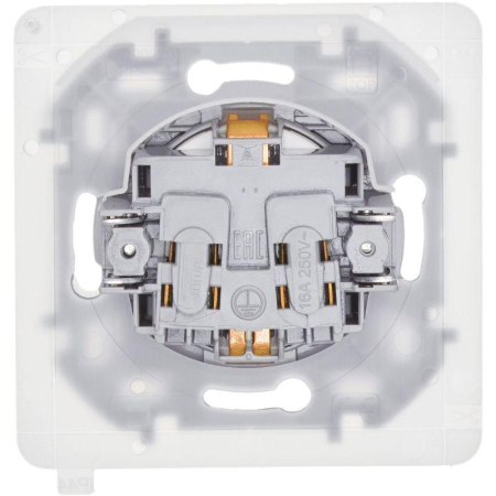 Розетка 1-м СП Inspiria 16А IP44 250В 2P+E защ. шторки с крышкой немецк. стандарт механизм бел. IEK 673740